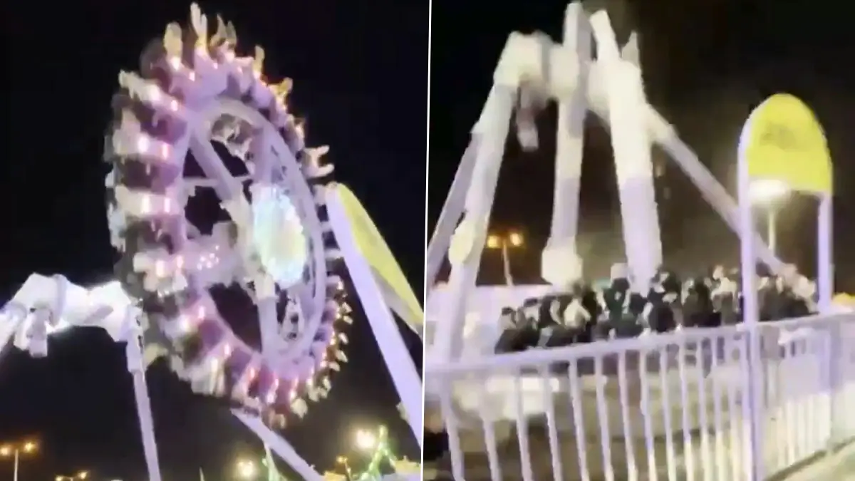 Ride Crashes on Camera: বিনোদন পার্কে হুড়মুড়িয়ে ভেঙে পড়ল রাইড! আহত অনেকে, দেখুন ভিডিও