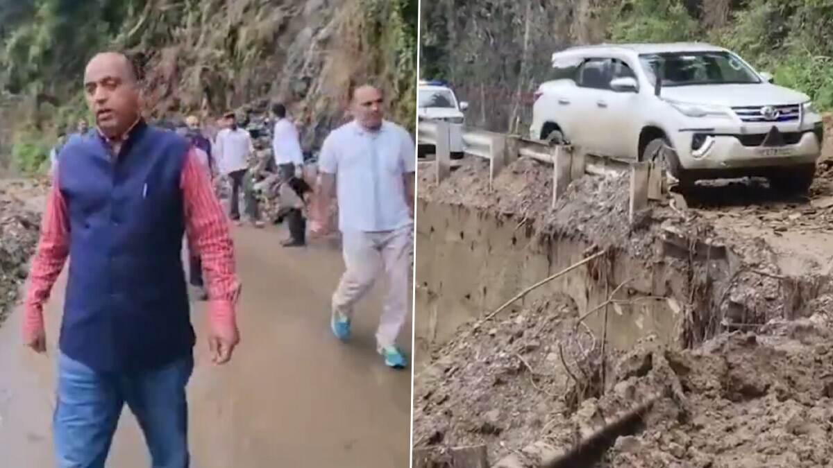 Himachal Pradesh: একটুর জন্যে প্রাণরক্ষা, ধসের মুখ থেকে বেঁচে ফিরলেন হিমাচলের প্রাক্তন মুখ্যমন্ত্রী জয়রাম ঠাকুর
