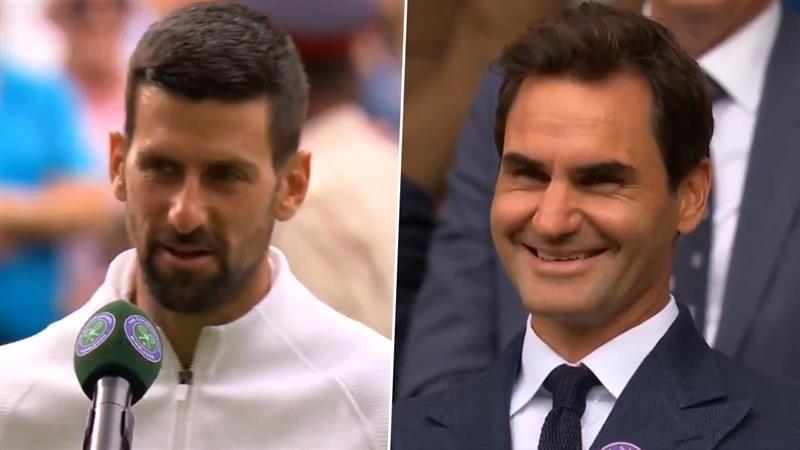 Wimbledon 2025: অ্যালেক্স ডি মিনোরকে হারিয়ে উঠলেন উইম্বলডনের কোয়ার্টার-ফাইনালে জোকোভিচ, রজার ফেডেরারের উপস্থিতিতে জিতে শোনালেন মজার কাহিনী (দেখুন ভিডিও)