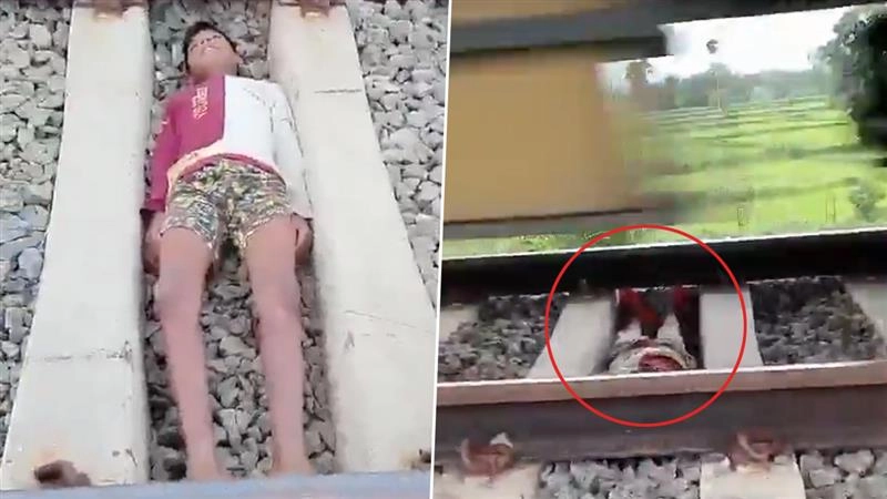Terrifying Stunt Viral Video: রেললাইনের উপর শুয়ে পড়ল কিশোর, উপর দিয়ে ঝড়ের গতিতে চলে গেল ট্রেন, তারপর যা হল...