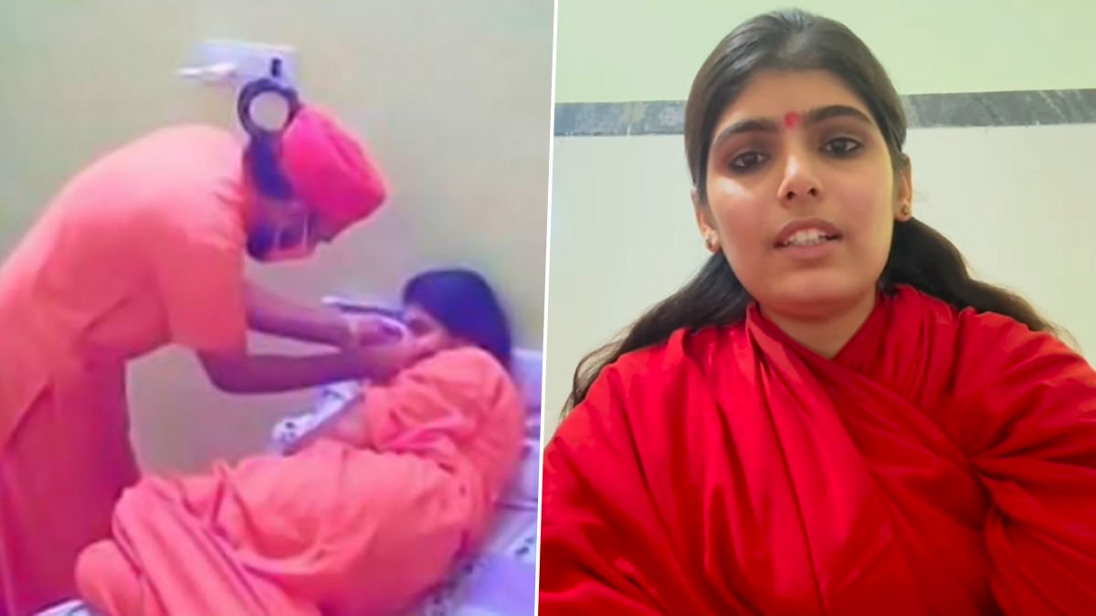 Sadhvi Prem Baisa Viral Video:  'বাবার গলা জড়িয়েছি', পালটা প্রশ্ন, 'আপনার নিতম্বে কেন হাত দিলেন?' জনপ্রিয় ভাগবৎ পাঠ সাধিকা সাধ্বী বাইসার ভাইরাল ভিডিয়ো নিয়ে তোলপাড়, অভিযোগ দায়ের