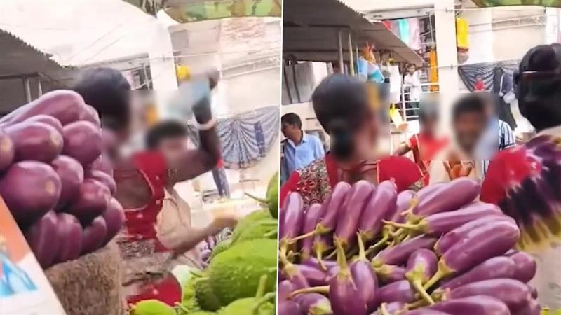 Bihar Viral Video: ভরা বাজারে সবজি বিক্রেতাকে জুতোপেটা মহিলার, ভাইরাল ভিডিয়ো