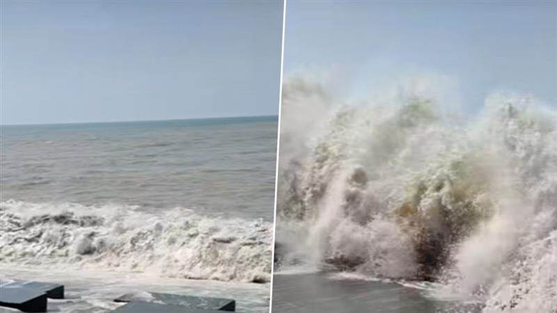 Digha Rough Sea Video: এক নাগাড়ে বৃষ্টি, দিঘায় উত্তাল সমুদ্র, উঠছে বড় বড় ঢেউ দেখুন