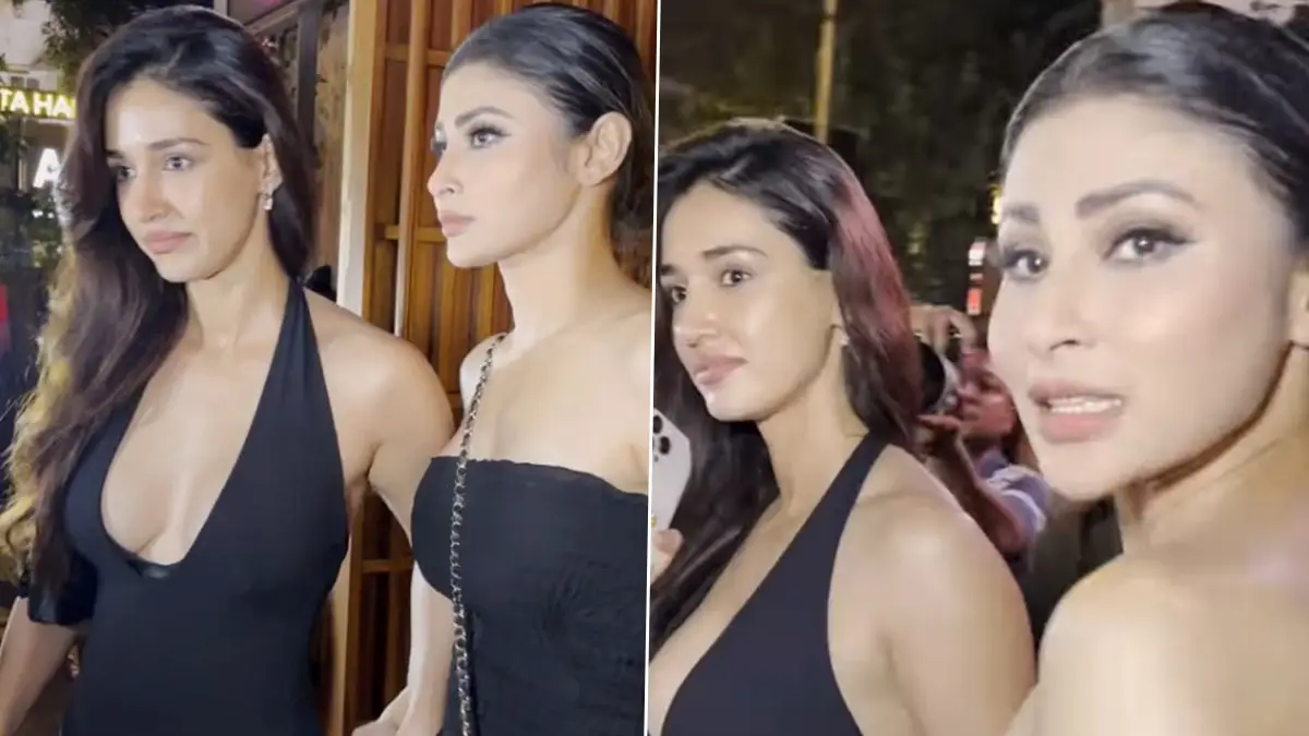 Hot Disha Patani, Mouni Roy: বুক চেরা 'সেক্সি' পোশাকে দিশা, 'হটনেস' ছড়িয়ে ফ্ল্যাশে বন্দি মৌনী