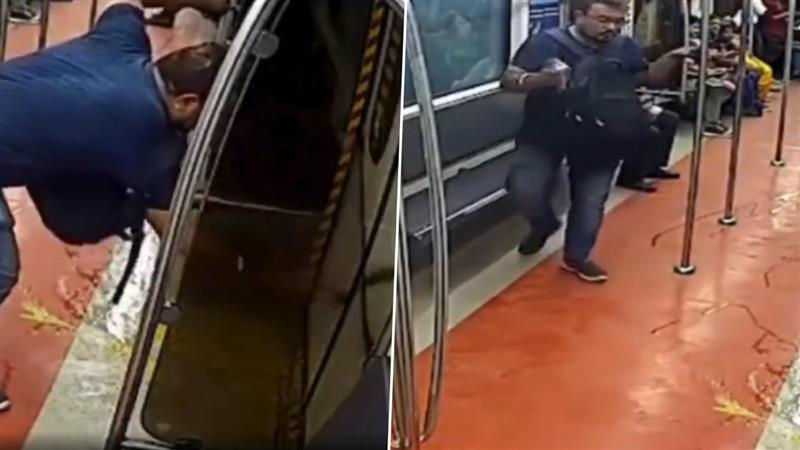 Kolkata Metro Viral Video: কলকাতা মেট্রোর দরজায় কালো স্প্রে রঙ দিয়ে কাটাকুটি, নড়েচরে বসল কর্তৃপক্ষ