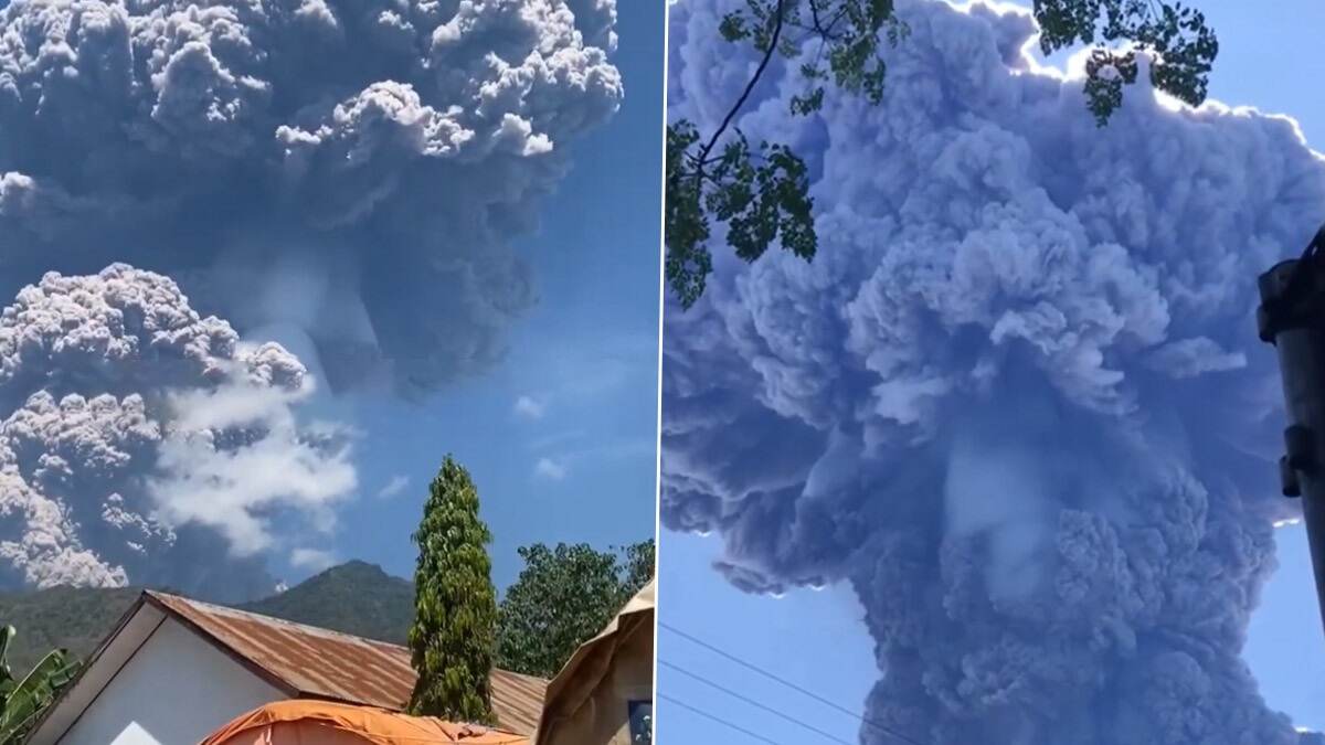Volcanic Eruption Video: ফাটল আগ্নেয়গিরি, দানবের মত আগুন বেরোচ্ছে মুখ থেকে, দেখুন কীভাবে বেরোচ্ছে গনগনে লাভা