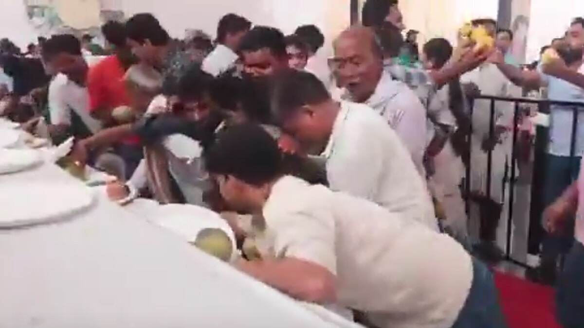 Viral Video: আম উৎসবে হামলে পড়ছেন মানুষ, যেখানে থেকে পারছেন আম তুলে দৌঁড়, দেখুন ভাইরাল ভিডিয়ো
