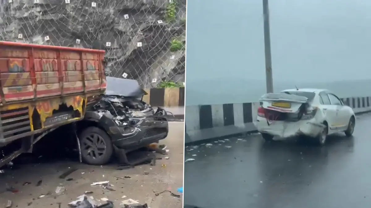 Mumbai-Pune Expressway Accident: পরপর ২৫ টি গাড়িতে ধাক্কা ট্রাকের, ভয়াবহ দুর্ঘটনায় প্রাণ গেল মহিলার, আহত প্রায় ২১