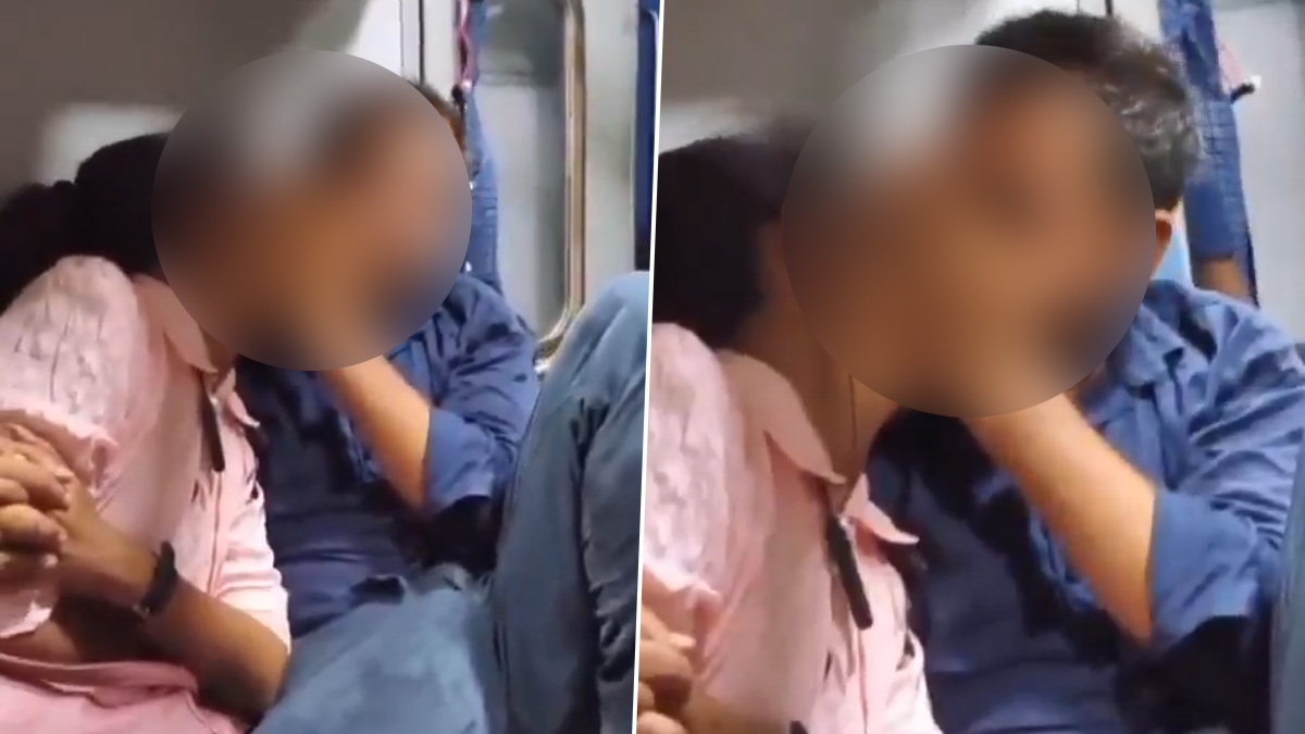 Kissing On Train Viral Video: চলন্ত ট্রেনের কামরায় চুম্বনে মত্ত যুগল, ভিডিয়ো ভাইরাল হতেই ঢি ঢি পড়ল নেটপাড়ায়