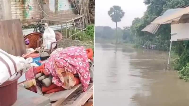 Murshidabad Flood Situation: মুর্শিদাবাদের সামসেরগঞ্জে শুরু গঙ্গা নদীর তীব্র ভাঙন, ব্রাহ্মণী ও দ্বারকা নদীর জলে প্লাবিত বেশ কয়েকটি গ্রাম।