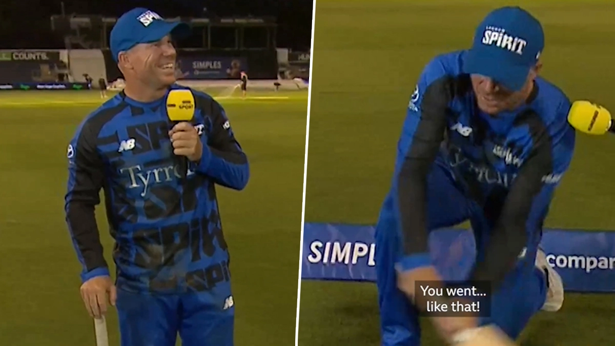 David Warner Copying Rishabh Pant: দ্য হান্ড্রেডে ঋষভ পন্থের ব্যাটিং নকল করছেন ডেভিড ওয়ার্নার, দেখুন ভাইরাল ভিডিও