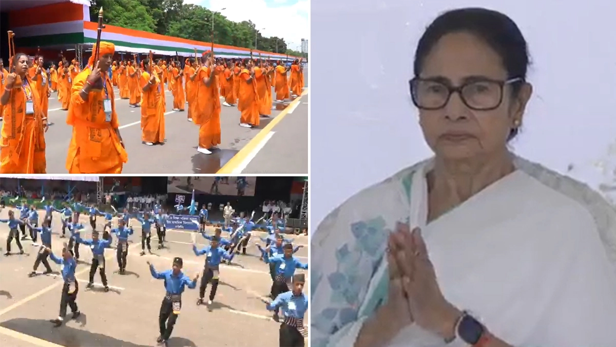 79th Independence Day Celebrations: বাংলার মুখ্যমন্ত্রী মমতা বন্দ্যোপাধ্যায়ের উপস্থিতিতে, রেড রোডে চলছে স্বাধীনতা দিবস উদযাপন (দেখুন ভিডিও)