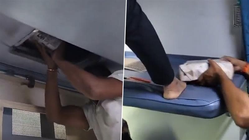 Train Viral Video: ট্রেনের কামরায় থরে থরে সাজানো মদের বোতল, এসি মেরামত করতে এসে চক্ষু চড়কগাছ রেলকর্মীদের, ভাইরাল ভিডিয়ো