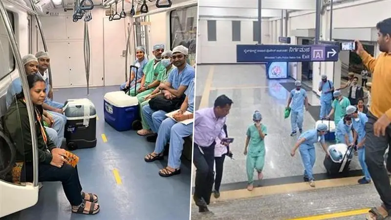Bengaluru Metro: বেঙ্গালুরুতে রেকর্ড! অঙ্গ প্রতিস্থাপনের জন্য মেট্রোয় করে নিয়ে যাওয়া হল লিভার