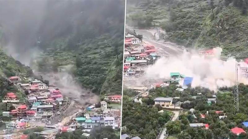 Cloudburst In Uttarkashi Video: মেঘ ফাটল ভয়ঙ্কর শব্দে, রুদ্র রূপে নেমে আসছে জল, ভেসে গেল উত্তকাশির গ্রাম, দেখুন আঁতকে ওঠা ভিডিয়ো