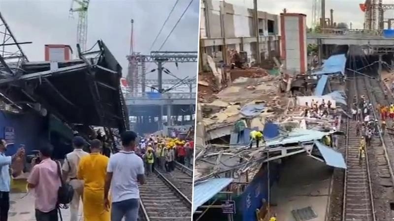 Video: হুড়মুড়িয়ে ভেঙে পড়ল প্ল্যাটফর্মের একাংশ, দেখুন ভিডিয়ো