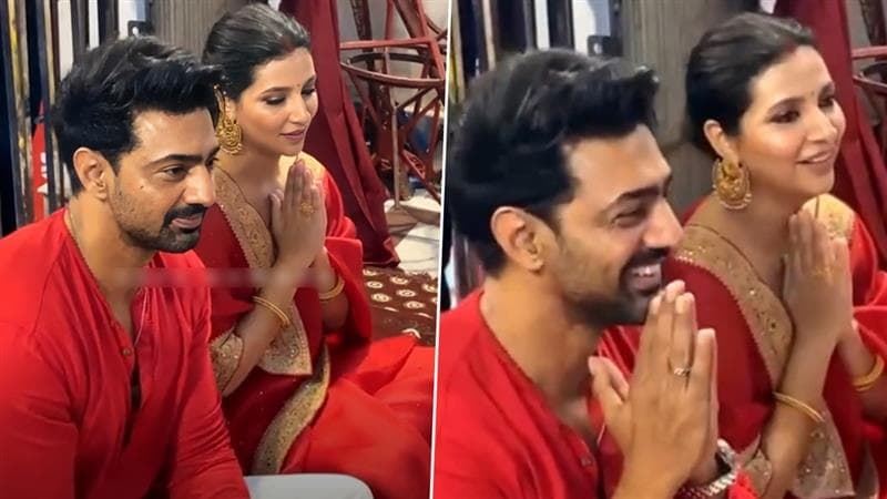 DEV-Subhashree Ganguly: বড় মা-র মন্দিরে দেব-শুভশ্রী, লাল পোশাকে সেজে আশীর্বাদ নিলেন একসঙ্গে, দেখুন ভিডিয়ো