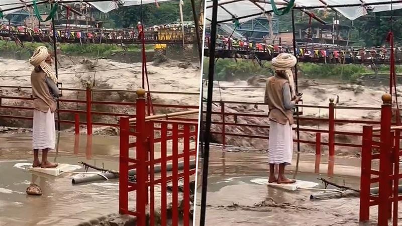 Himachal Pradesh Flood Video: খরস্রোতা বিপাশার বিপুল স্রোতের মাঝে মাথা তুলে দাঁড়িয়ে মন্দির, সেখানেই স্থির চিত্তে স্তব্ধ  এক পুরোহিত, কুলুর ভিডিয়ো দেখলে গায়ে কাঁটা দেবে