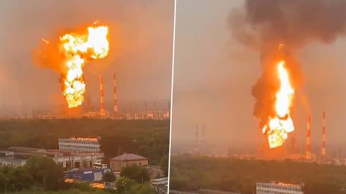 Ukraine Attacks Russia: রাশিয়ায় বড়সড় ড্রোন হামলা ইউক্রেনের, দাউদাউ করে জ্বলছে তৈল শোধনাগার