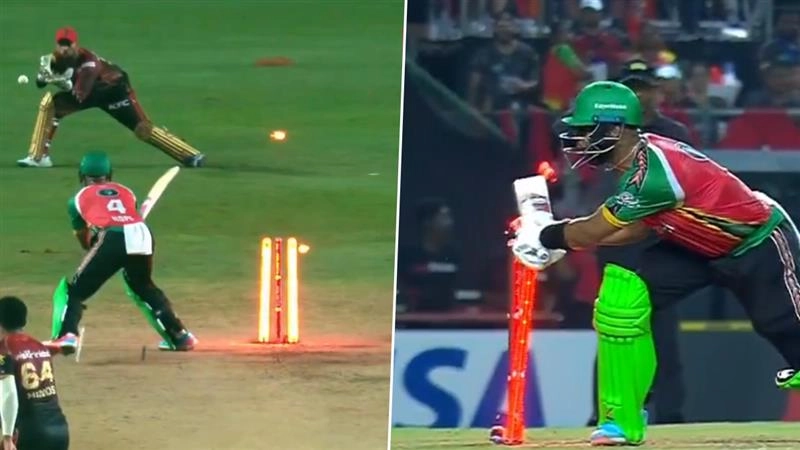 Shai Hope Bizarre Hit-wicket Video: সুইচ-হিট দিয়ে হিট-উইকেট! সিপিএলের ইতিহাসের সবচেয়ে অদ্ভুত আউট হলেন শাই হোপ