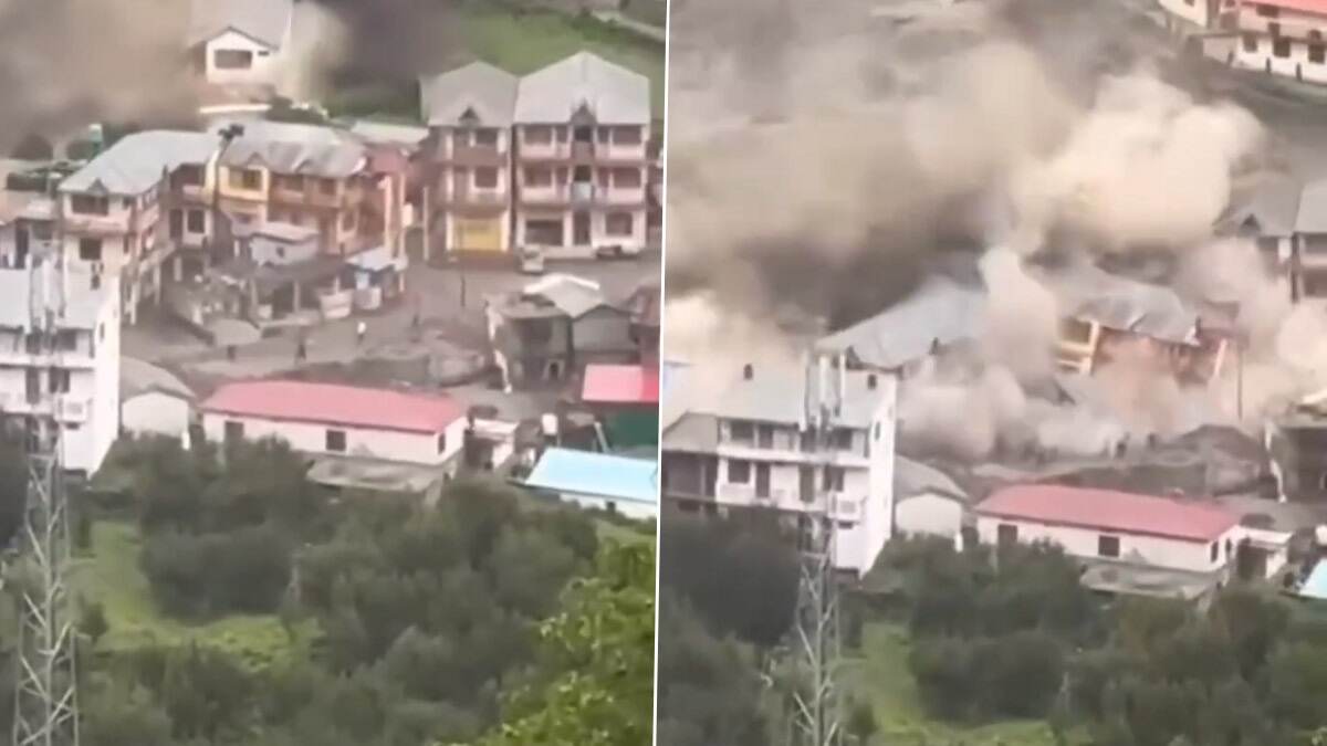 Uttarkashi Horrific Video: পাহাড় বেয়ে নামছে হড়পা বান, প্রাণ বাঁচাতে ছুটছে মানুষ, শেষে ভেসে গেলেন তীব্র স্রোতে, দেখুন ভিডিয়ো