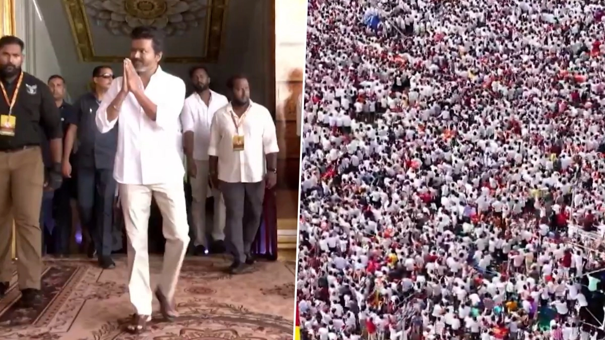 Vijay's Tamilaga Vettri Kazhagam: অভিনয় ছেড়ে রাজনীতি, বিজয়ের টিভিকে-র জনসমাগম লজ্জা দেবে যে কোনও বড় রাজনৈতিক দলকে, দেখুন হাজার হাজার মানুষের ভিড়