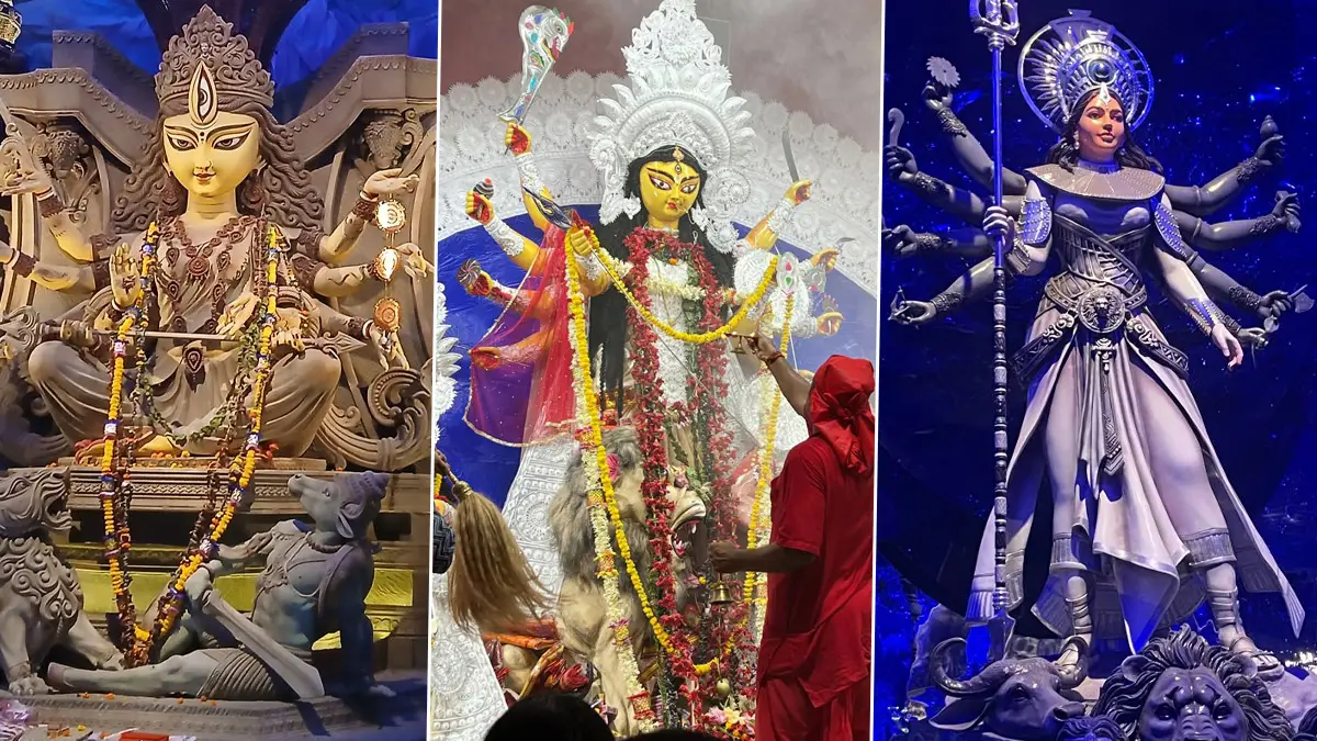Durga Puja 2025: বৃষ্টি অসুরকে চ্যালেঞ্জ জানিয়ে মহাষ্টমীর সন্ধ্যায় শহরের রাস্তায় জনস্রোত, উত্তর থেকে দক্ষিণে শুধুই ভিড়