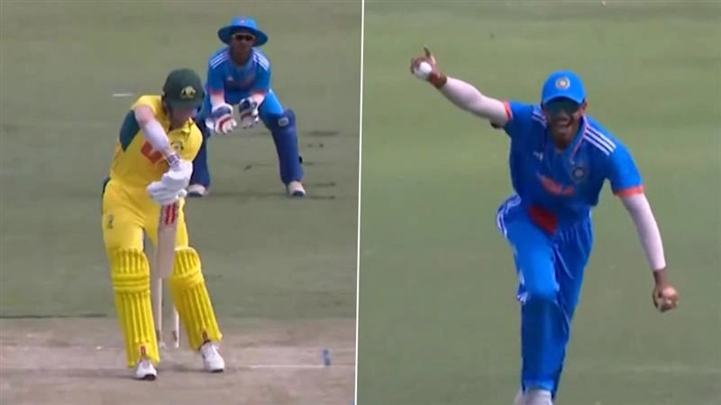 AUS U19 vs IND U19, Kishan Kumar Wicket Video: ব্রিসবেনে ম্যাচের প্রথম বলেই অস্ট্রেলিয়ার বিপক্ষে উইকেট ভারতের অনূর্ধ্ব-১৯ তারকা কিষাণ কুমারের, দেখুন ভিডিও