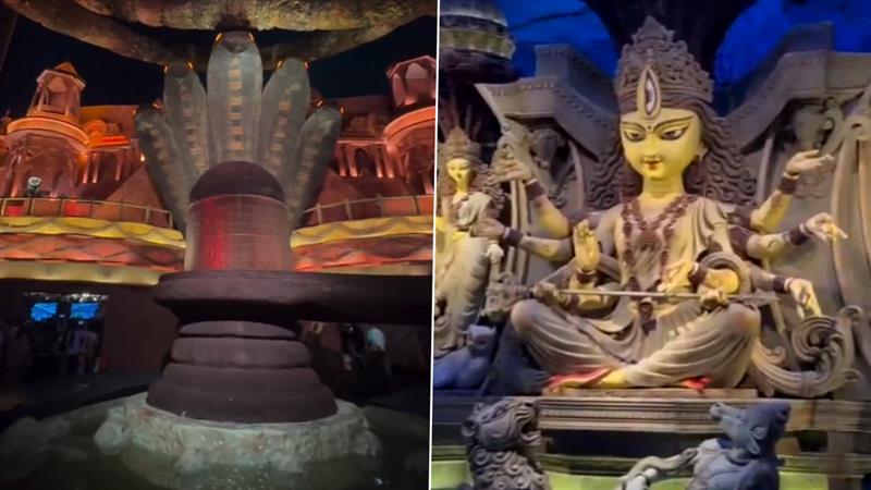 Chetla Agrani Durga Puja 2025: এক কোটি রুদ্রাক্ষে অমৃত কুম্ভের সন্ধানের চেতলা অগ্রণীতে জনসুনামি, কেন এত ভিড়, দেখুন ভিডিও