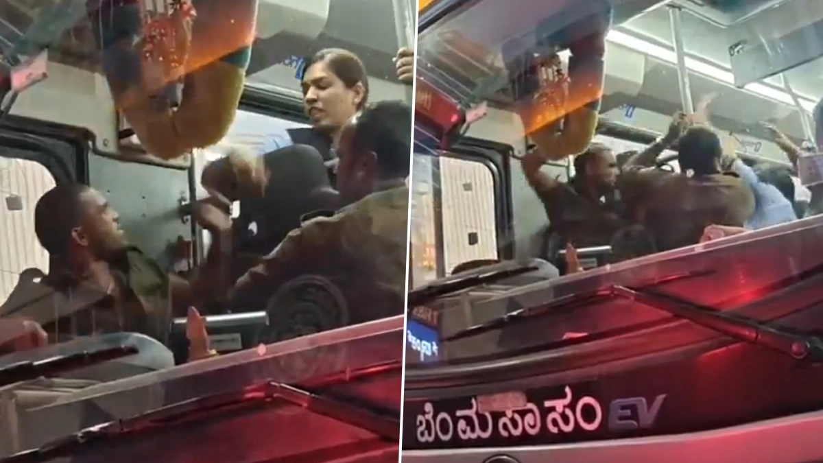 Bengaluru: যাত্রী ও বাসচালকের মধ্যে তুমুল বচসা, এরমধ্যেই চালককে সজোরে থাপ্পড়, পাল্টা চড় কষানো হল মহিলার গালে, দেখুন ভিডিয়ো