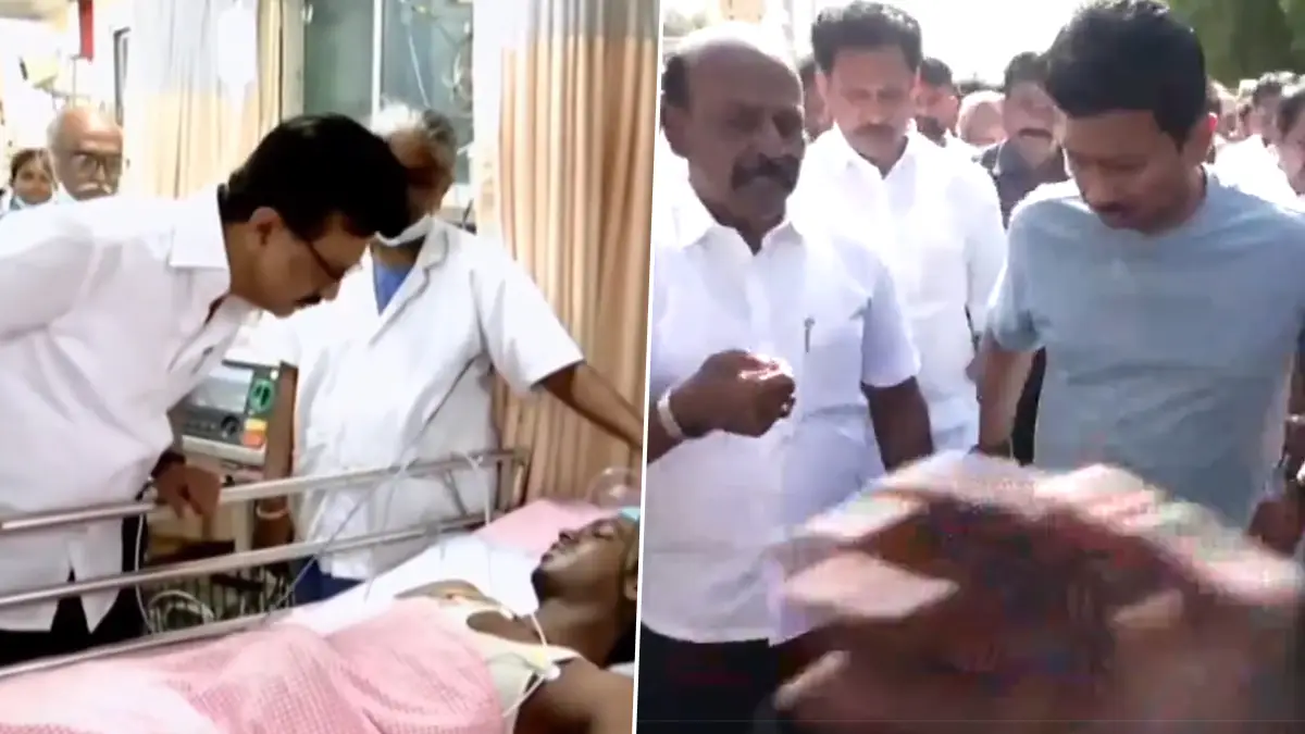 Karur Stampade Case: বিজয়ের জনসভায় পদপিষ্টের ঘটনায় হাসপাতালে উপ-মুখ্যমন্ত্রী উদয়নিধি, আহতদের সঙ্গে দেখা করেছেন মুখ্যমন্ত্রী স্ট্যালিনও
