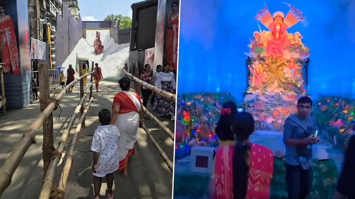 Durga Puja 2025: ষষ্ঠীর সকাল থেকেই ভক্তদের ঢল বিভিন্ন পুজো মণ্ডপে, উত্তর থেকে দক্ষিণ, জমে উঠছে পুজো