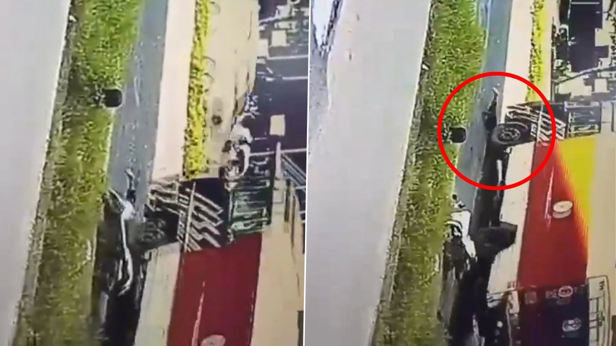 Horrific Accident Video: স্কুটি থেকে ছিটকে পড়লেন মহিলা, উপর দিয়ে তলে গেল লরি, ভয় পাওয়ার মত ভিডিয়ো