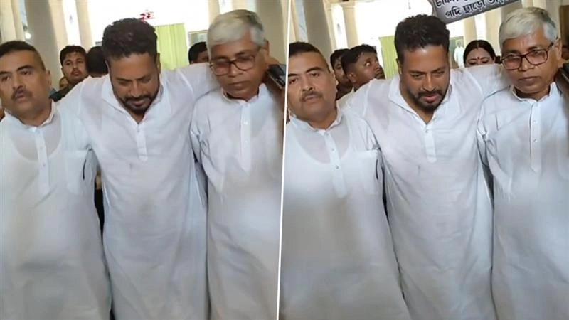 West Bengal: বিধানসভায় হট্টগোলের মাঝে হঠাৎ অসুস্থ শঙ্কর ঘোষ, অধিবেশন থেকে বিজেপি বিধায়ককে সাবধানে বের করে নিয়ে এলেন শুভেন্দু অধিকারী, দেখুন