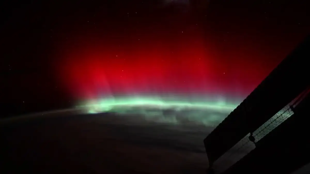 Red Aurora: পৃথিবীর উপরে লাল আলোর চাদর! ISS ক্যামেরায় ধরা পড়ল শ্বাসরুদ্ধকর দৃশ্য, দেখুন