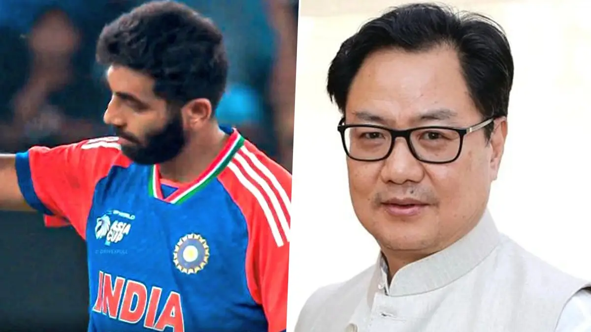 Kiren Rijiju On Jasprit Bumrah's ‘Jet Crash’:'উচিত শাস্তি পেয়েছে পাকিস্তান', বুমরার 'জেট ক্র্যাশ' ইঙ্গিতের সমর্থনে হই হই করে মাঠে নামলেন কেন্দ্রীয় মন্ত্রী রিজিজু
