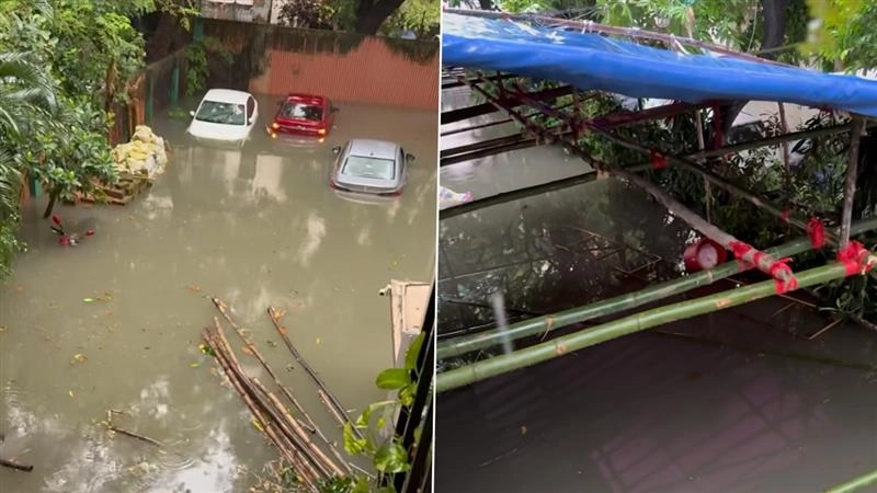 Kolkata Rain: 'মেঘভাঙা বৃষ্টিতে' ভাসছে কলকাতা, ডুবেছে গাড়ি, বাইক,পুজো প্যান্ডাল, দেখুন শহরের পরিস্থিতি