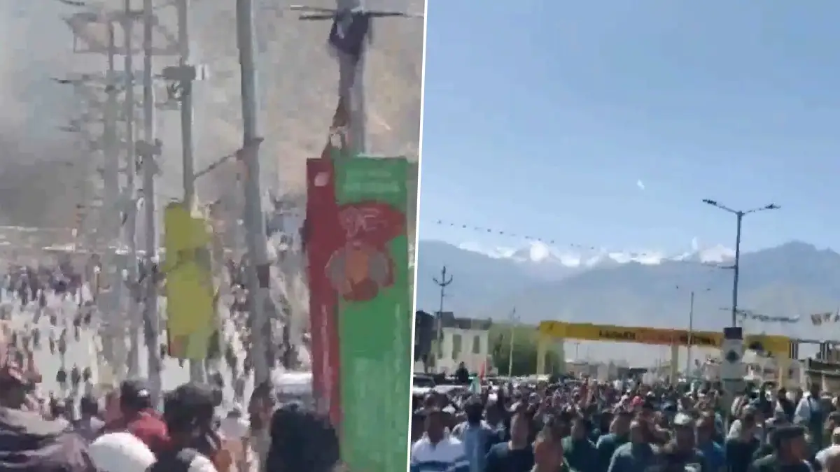 Leh-Ladakh Protest: আগুন জ্বলছে লেহ-তে, পৃথক রাজ্যের দাবিতে উত্তাল লাদাখ দেখুন
