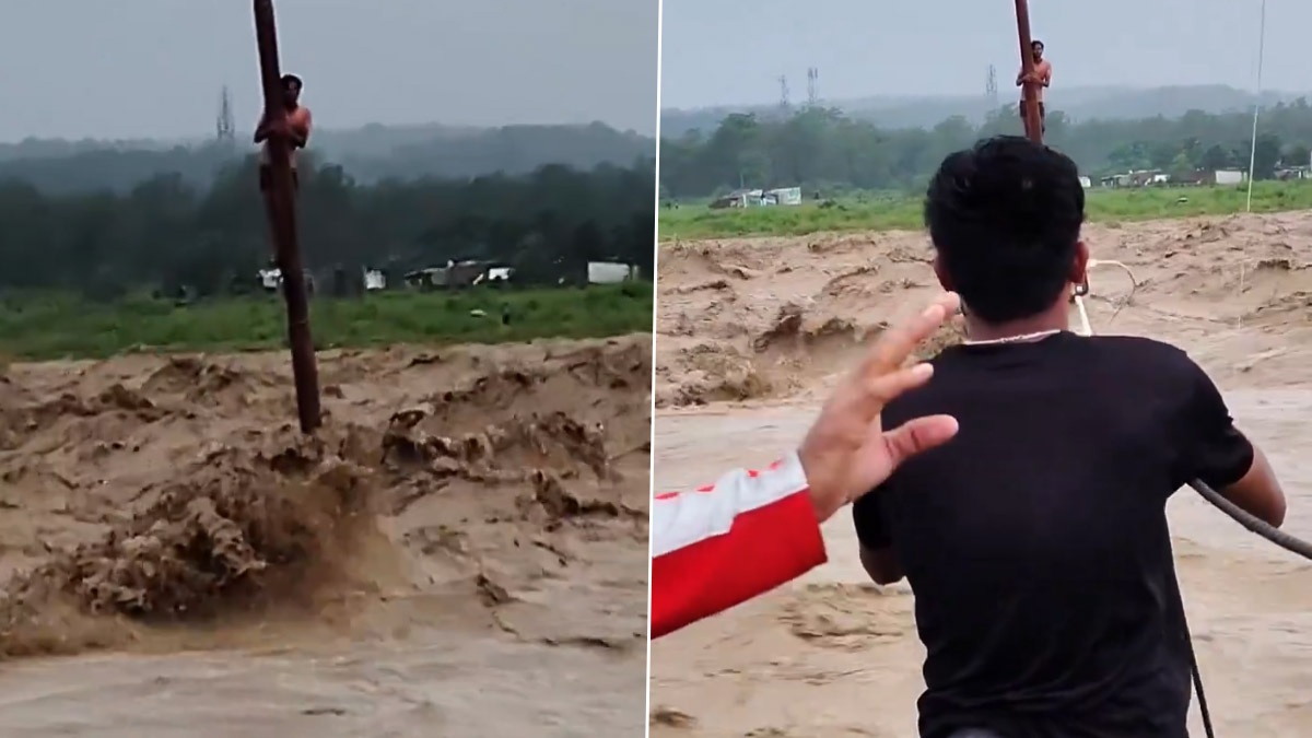 Dehradun Cloudburst Video: সব ভাসিয়ে প্রবল গর্জনে বয়ে যাচ্ছে নদী, প্রাণ বাঁচাতে বিদ্যুতের খুঁটিকে আঁকড়ে ধরলেন এই যুবক, দেখুন মর্মান্তিক ভিডিয়ো