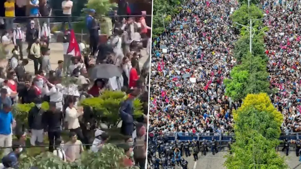 Nepal: বিক্ষোভে ফুটছে নেপাল, সোশ্যাল মিডিয়া ব্যবহারে শর্ত জুড়তেই উত্তপ্ত কাঠমাণ্ডু, আগুনে ঘৃতাহুতি তারকাদের, দেখুন ভিডিয়ো