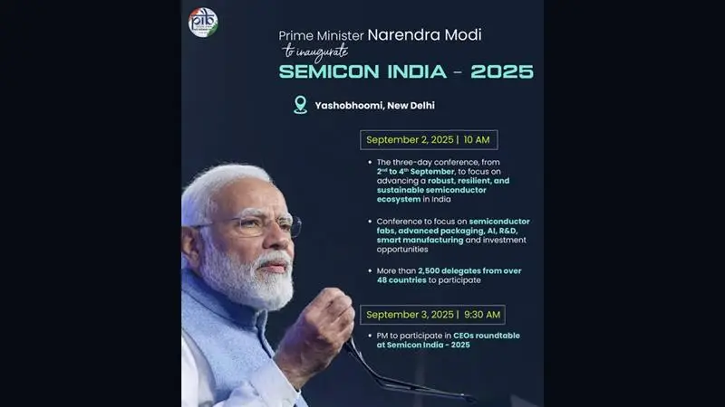 Semicon India 2025: আজ নতুন দিল্লীর যশোভূমিতে সেমিকন ইন্ডিয়া ২০২৫-র সূচনা, অংশ নেবে ৪৮ দেশের ২০হাজারের বেশি প্রতিনিধি