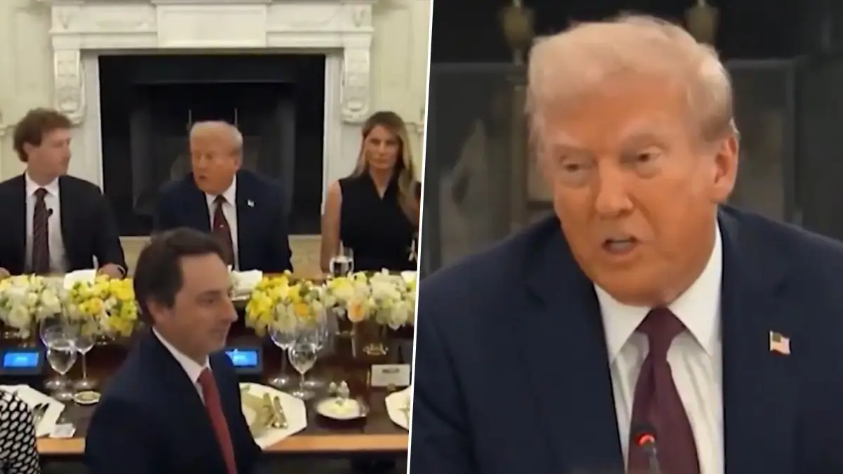 Donald Trump Met Tech Leaders: ভারত, চিন, রাশিয়ার বাড়ি খেয়ে তড়িঘড়ি টপ টেক লিডারদের সঙ্গে বৈঠক ট্রাম্পের, গরহাজির মাস্ক, দেখুন ভিডিয়ো