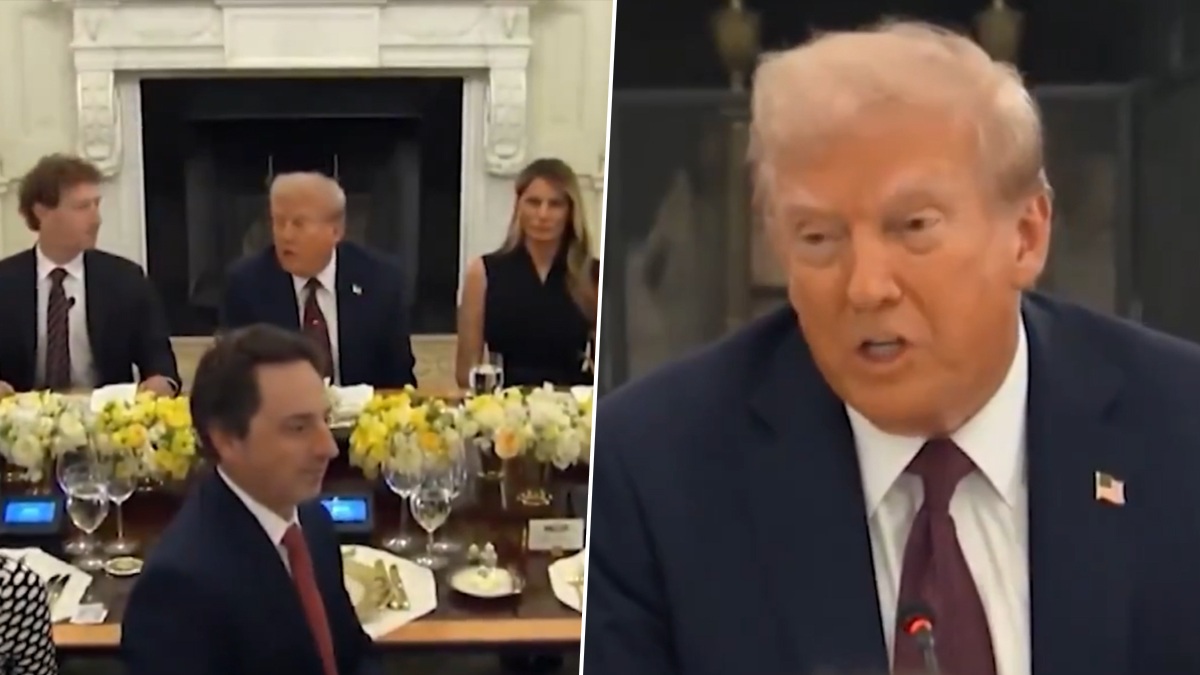 Donald Trump Met Tech Leaders: ভারত, চিন, রাশিয়ার বাড়ি খেয়ে তড়িঘড়ি টপ টেক লিডারদের সঙ্গে বৈঠক ট্রাম্পের, গরহাজির মাস্ক, দেখুন ভিডিয়ো