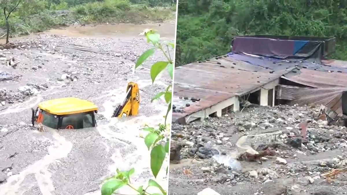 Uttarakhand Cloudburst Video: মেঘভাঙা বৃষ্টির ভয়াল রূপ, ফুলে ফেঁপে উঠছে চন্দ্রভাগা, নদীর জলোচ্ছ্বাসে মানুষ-সমেত আটকে পড়ল বিশালাকার ট্রাক, দেখুন