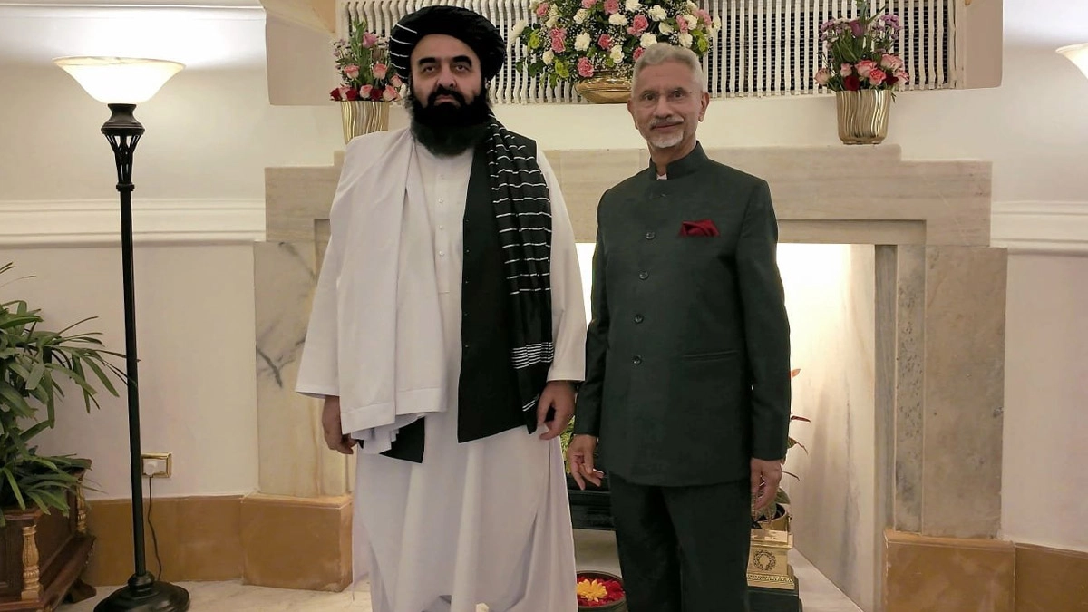 Muttaqi Met Jaishankar: আফগান নেতা আমির খান মুত্তাকির সঙ্গে এস জয়শঙ্করের সাক্ষাৎ