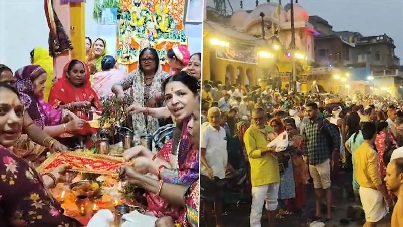 Bhai Dooj in Mathura: ভাই ফোঁটা উপলক্ষে যমুনা নদীতে লক্ষ লক্ষ ভক্তের সমাগম