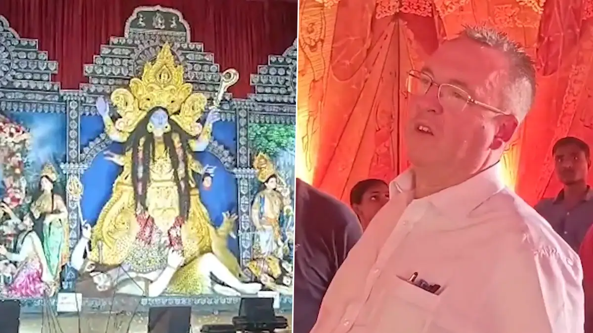Kali Puja 2025: কালীপুজো দেখতে বারাসতের পুজো মণ্ডপে ব্রিটিশ ডেপুটি হাই কমিশনার, দেখুন ভিডিয়ো