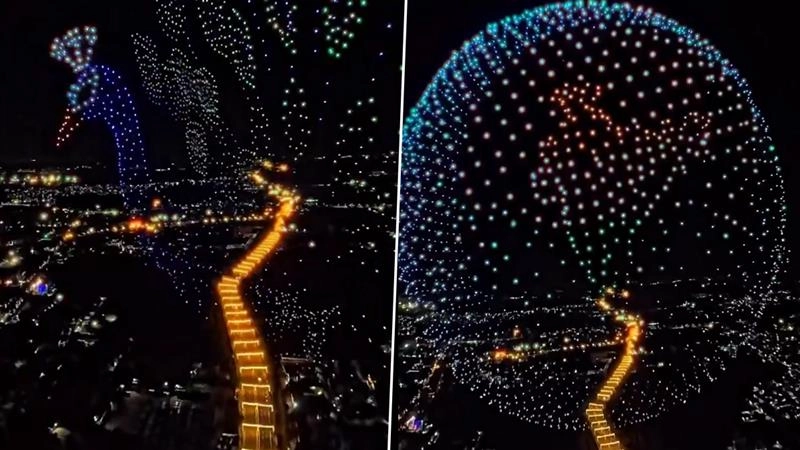 Mysuru Dasara Festival Drone Show: দশেরায় ৩ হাজার ড্রোনের শো ঢুকল গিনিস বুকে, দেখুন চমকপ্রদ ভিডিও