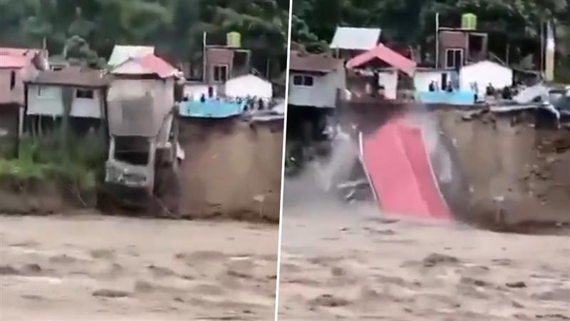 North Bengal Flood Video: ভয়ঙ্কর রূপ নিয়েছে তিস্তা, গিলে খাচ্ছে বাড়ি, ঘর দেখুন