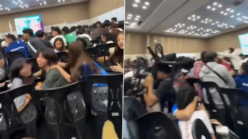 Philippines Earthquake: ভয়াবহ কম্পনে দুলে উঠল ফিলিপিন্স, ভুমিকম্পের ঝটকায় স্কুলের বাচ্চাদের কী হাল দেখুন